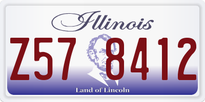 IL license plate Z578412
