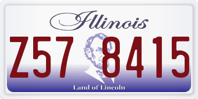IL license plate Z578415