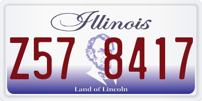 IL license plate Z578417