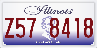 IL license plate Z578418