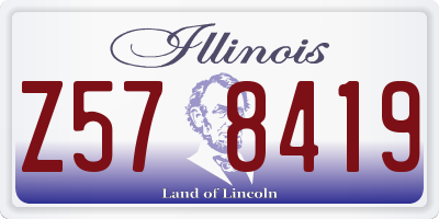 IL license plate Z578419