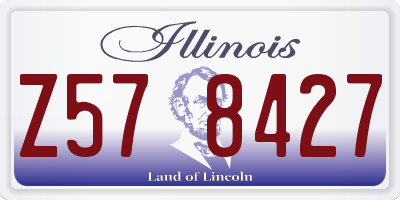 IL license plate Z578427