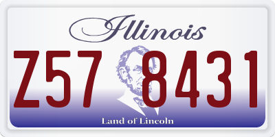 IL license plate Z578431