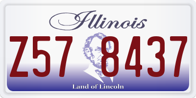 IL license plate Z578437