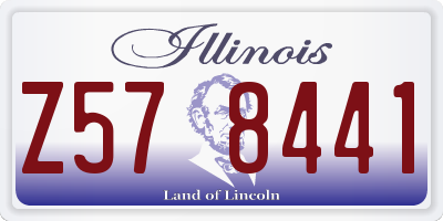 IL license plate Z578441