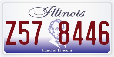 IL license plate Z578446