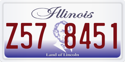 IL license plate Z578451