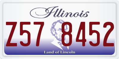 IL license plate Z578452