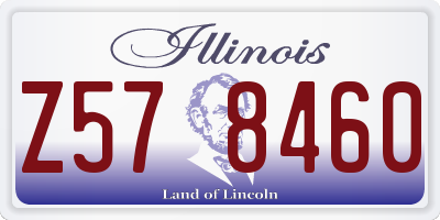 IL license plate Z578460