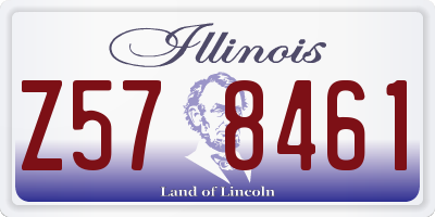 IL license plate Z578461
