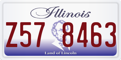 IL license plate Z578463
