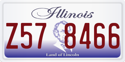 IL license plate Z578466