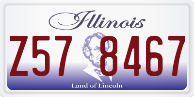 IL license plate Z578467