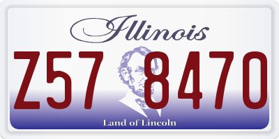 IL license plate Z578470