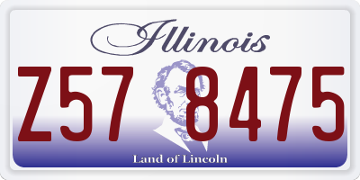 IL license plate Z578475