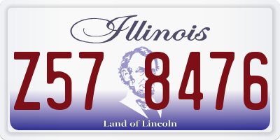 IL license plate Z578476