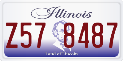 IL license plate Z578487