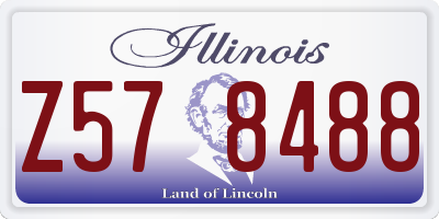 IL license plate Z578488