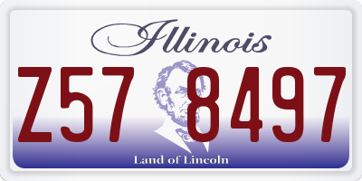 IL license plate Z578497
