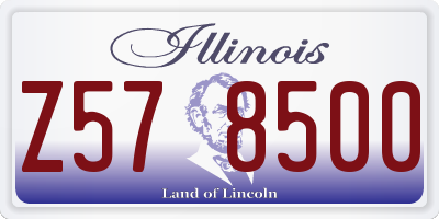 IL license plate Z578500