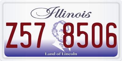 IL license plate Z578506