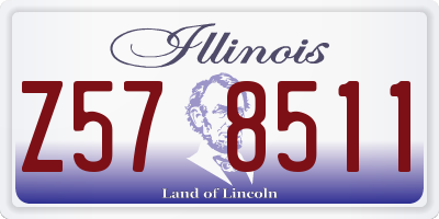 IL license plate Z578511