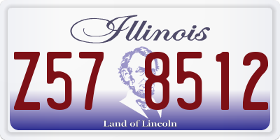 IL license plate Z578512
