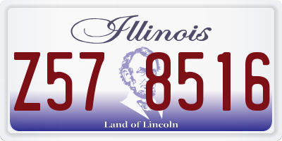 IL license plate Z578516