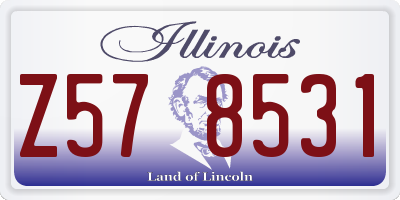 IL license plate Z578531
