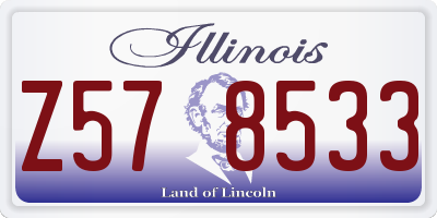 IL license plate Z578533
