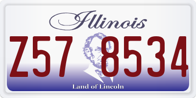 IL license plate Z578534