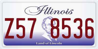 IL license plate Z578536