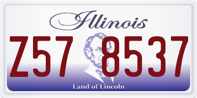 IL license plate Z578537
