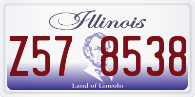 IL license plate Z578538