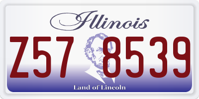IL license plate Z578539