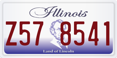 IL license plate Z578541