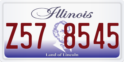IL license plate Z578545
