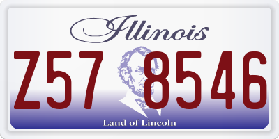 IL license plate Z578546