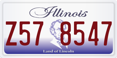 IL license plate Z578547