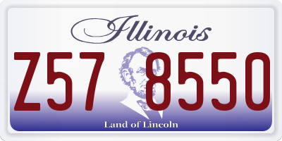 IL license plate Z578550