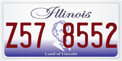 IL license plate Z578552