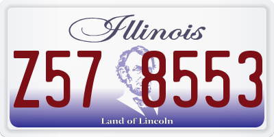 IL license plate Z578553