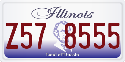 IL license plate Z578555