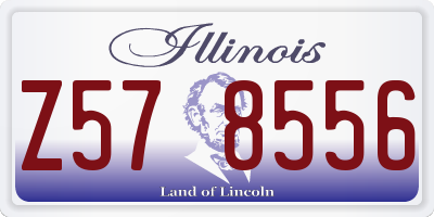 IL license plate Z578556