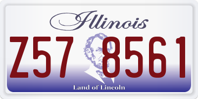 IL license plate Z578561