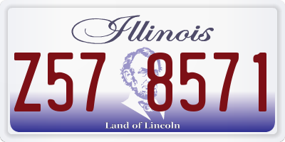 IL license plate Z578571