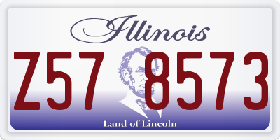 IL license plate Z578573