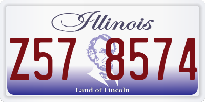 IL license plate Z578574