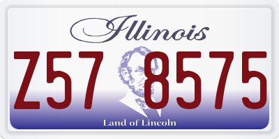 IL license plate Z578575