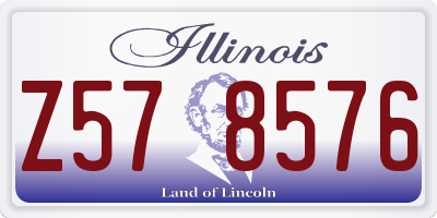 IL license plate Z578576